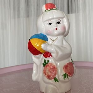 Vintage Ceramic Geisha girl doll bank